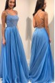 A-Line Chiffon Long Prom Dresses Formal Evening Dresses 601317