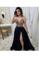 A-Line Beaded Lace V-Neck Long Prom Dresses Formal Evening Dresses 601321 A-Line Beaded Lace V-Neck Long Prom Dresses Formal Evening Dresses 601321
