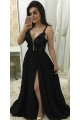 A-Line Beaded Lace Chiffon Long Black Prom Dresses Formal Evening Dresses 601322 A-Line Beaded Lace Chiffon Long Black Prom Dresses Formal Evening Dresses 601322