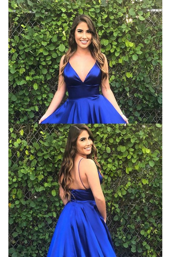 Spaghetti Straps V-Neck Long Prom Dresses Formal Evening Dresses 601326 Spaghetti Straps V-Neck Long Prom Dresses Formal Evening Dresses 601326