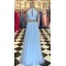 A-Line Beaded Two Pieces Long Prom Dresses Formal Evening Dresses 601334
