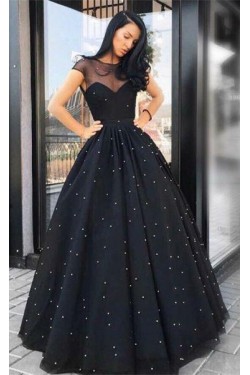 Beaded Ball Gown Long Prom Dresses Formal Evening Dresses 601336
