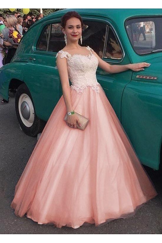 Ball Gown Tulle Lace Long Prom Dresses Formal Evening Dresses 601338 Ball Gown Tulle Lace Long Prom Dresses Formal Evening Dresses 601338