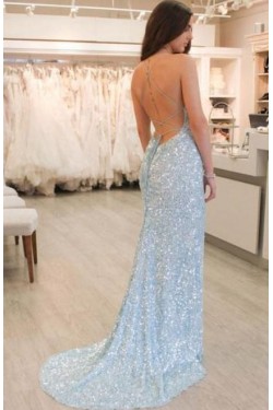 Sexy Sequins Long Prom Dresses Formal Evening Dresses 601357