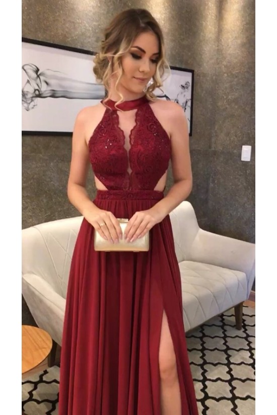 A-Line Lace Long Prom Dresses Formal Evening Dresses 601364 A-Line Lace Long Prom Dresses Formal Evening Dresses 601364