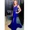 Elegant Mermaid Straps Open Back Long Prom Dress with Appliques Formal Evening Dresses 601369