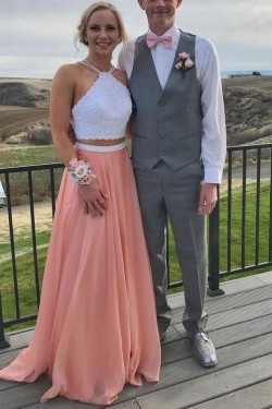 Elegant Two Pieces Long Prom Dress Formal Evening Dresses 601372