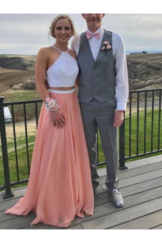 Elegant Two Pieces Long Prom Dress Formal Evening Dresses 601372 Elegant Two Pieces Long Prom Dress Formal Evening Dresses 601372