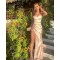 Sheath High Slit Long Prom Dress Formal Evening Dresses 601386