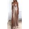 Sexy Spaghetti Straps V-neck Long Prom Dress Formal Evening Dresses with High Slits  601387