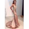 Sexy Mermaid V-Neck Lace Long Prom Dress Formal Evening Dresses 601389
