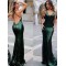 Mermaid V-Neck Spaghetti Straps Long Prom Dress Formal Evening Dresses 601394