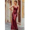 Elegant Spaghetti Straps V-Neck Sparkling Long Prom Dress Formal Evening Dresses 601398