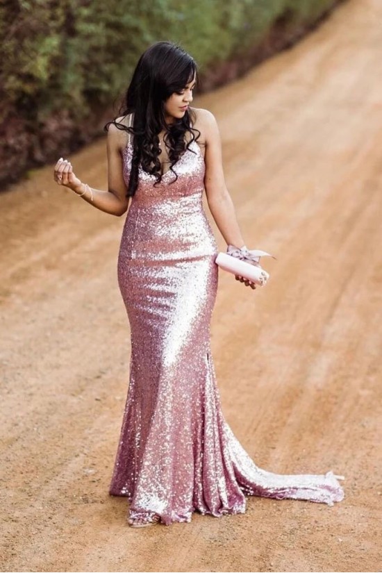 Elegant Spaghetti Straps V-Neck Sparkling Long Prom Dress Formal Evening Dresses 601399 Elegant Spaghetti Straps V-Neck Sparkling Long Prom Dress Formal Evening Dresses 601399