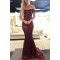 Mermaid Off-the-Shoulder Sparkling Long Prom Dress Formal Evening Dresses 601406