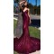 Mermaid V-Neck Spaghetti Straps Sparkling Long Prom Dress Formal Evening Dresses 601409