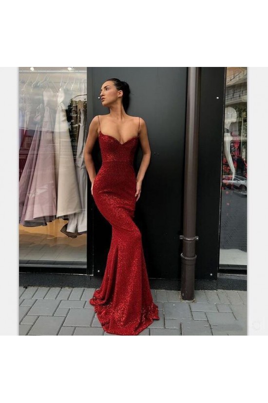 Mermaid Spaghetti Straps Sparkling Long Prom Dress Formal Evening Dresses 601429 Mermaid Spaghetti Straps Sparkling Long Prom Dress Formal Evening Dresses 601429