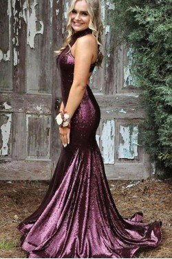 Mermaid Sparkling Long Prom Dress Formal Evening Dresses 601434