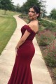 Mermaid Off-the-Shoulder Lace Long Prom Dress Formal Evening Dresses 601436