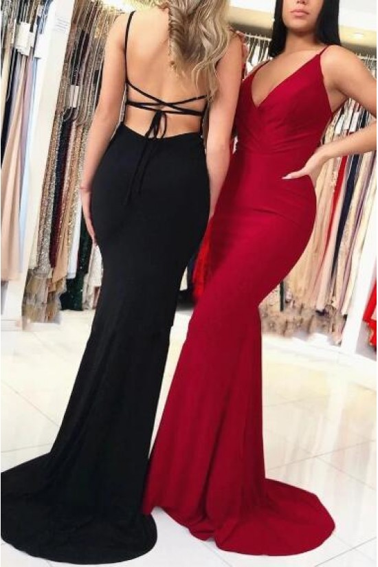 Mermaid Spaghetti Straps Long Prom Dress Formal Evening Dresses 601437 Mermaid Spaghetti Straps Long Prom Dress Formal Evening Dresses 601437