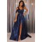A-Line One-Shoulder Sequins Long Prom Dress Formal Evening Dresses 601453