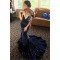 Mermaid Off-the-Shoulder V-Neck Long Sleeves Yellow Lace Prom Dress Formal Evening Dresses 601458