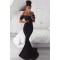 Mermaid Long Black Off-the-Shoulder Lace Prom Dress Formal Evening Dresses 601465