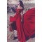 A-Line Off-the-Shoulder Lace Chiffon Long Red Prom Dress Formal Evening Dresses 601466