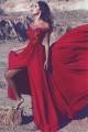 A-Line Off-the-Shoulder Lace Chiffon Long Red Prom Dress Formal Evening Dresses 601466 A-Line Off-the-Shoulder Lace Chiffon Long Red Prom Dress Formal Evening Dresses 601466