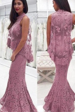 Mermaid Lace Long Prom Dress Formal Evening Dresses 601468
