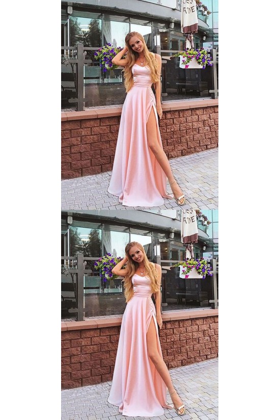 A-Line Long Pink Prom Dress Formal Evening Dresses 601481 A-Line Long Pink Prom Dress Formal Evening Dresses 601481