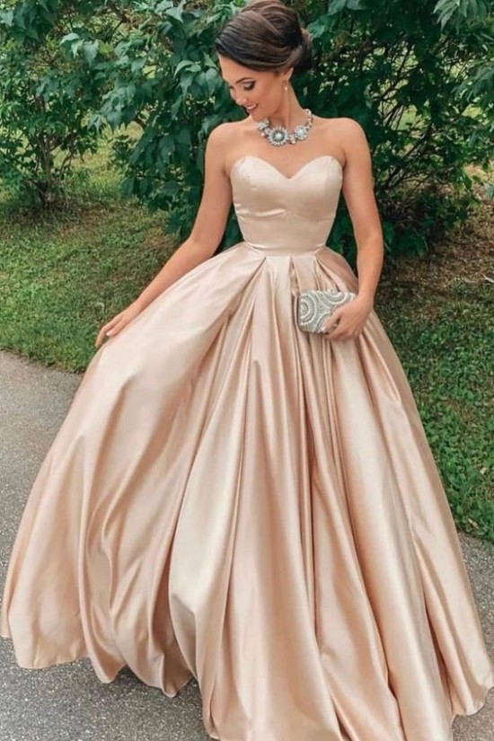 Ball Gown Sweetheart Satin Long Prom Dress Formal Evening Dresses 601487 Ball Gown Sweetheart Satin Long Prom Dress Formal Evening Dresses 601487
