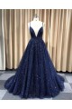 A-Line Sparkling V-Neck Long Prom Dress Formal Evening Dresses 601494 A-Line Sparkling V-Neck Long Prom Dress Formal Evening Dresses 601494