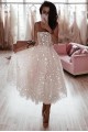 A-Line Spaghetti Straps Sparkling Prom Dress Formal Evening Dresses 601496