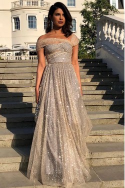 A-Line Sparkling Prom Dress Formal Evening Dresses 601497