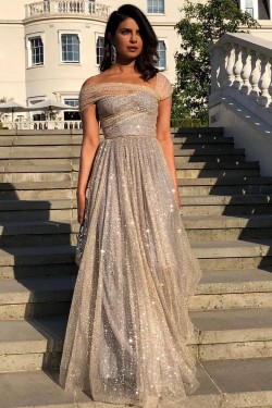 A-Line Sparkling Prom Dress Formal Evening Dresses 601497