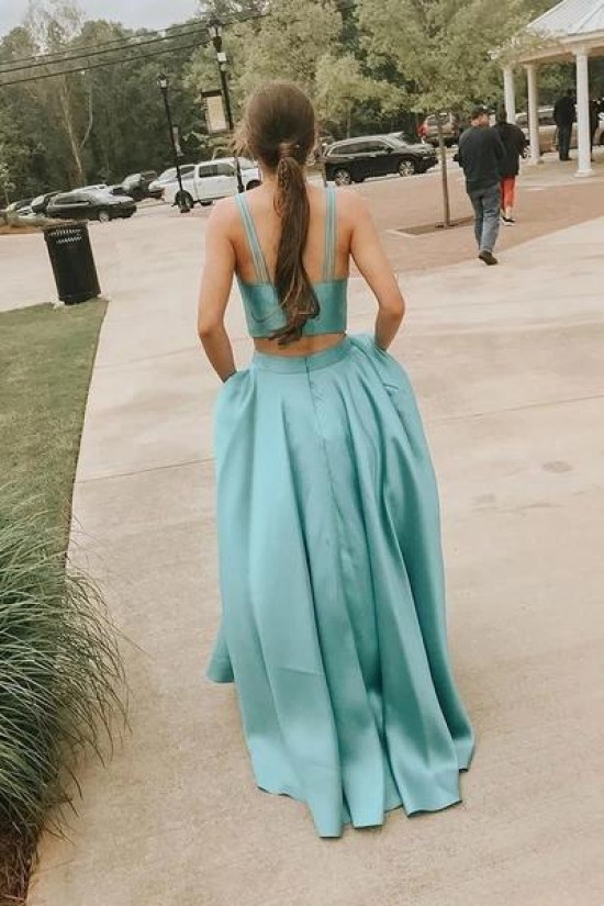 A-Line Two Pieces Long Prom Dress Formal Evening Dresses 601499 A-Line Two Pieces Long Prom Dress Formal Evening Dresses 601499