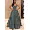 A-Line V-Neck Sparkling Long Prom Dress Formal Evening Dresses 601504