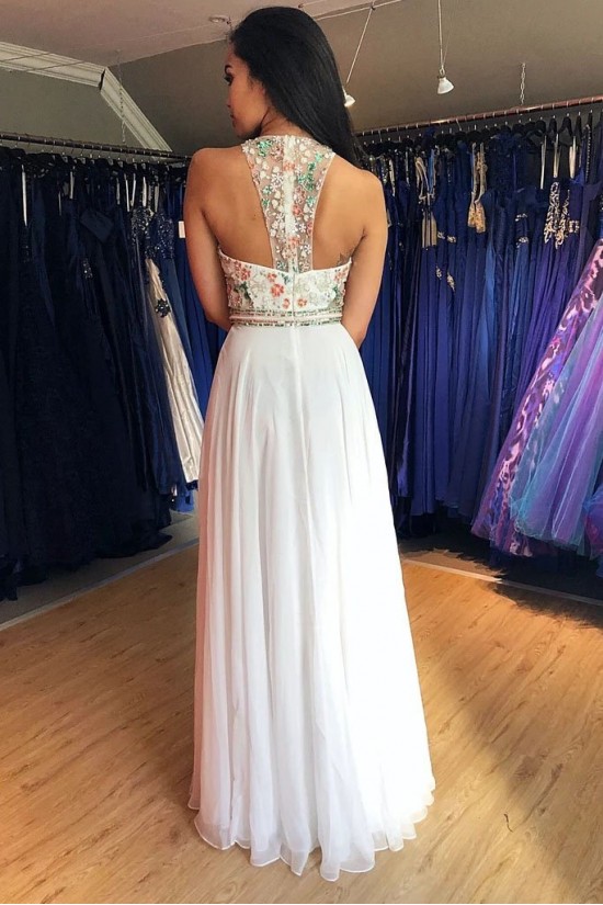 A-Line Chiffon Long Prom Dress Formal Evening Dresses 601506