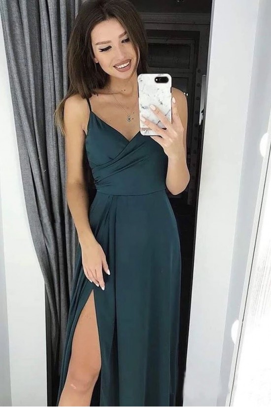 Sheath V-Neck Long Prom Dress Formal Evening Dresses 601509
