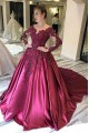 Ball Gown Long Sleeves Lace Long Prom Dress Formal Evening Dresses 601513 Ball Gown Long Sleeves Lace Long Prom Dress Formal Evening Dresses 601513