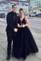 A-Line Long Black Tulle Prom Dress Formal Evening Dresses 601514 A-Line Long Black Tulle Prom Dress Formal Evening Dresses 601514