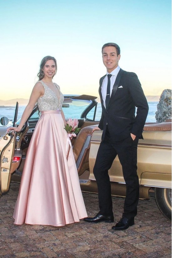 A-Line Beaded Satin V-Neck Long Prom Dress Formal Evening Dresses 601517 A-Line Beaded Satin V-Neck Long Prom Dress Formal Evening Dresses 601517