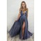 A-Line V-Neck Sparkling Long Prom Dress Formal Evening Dresses 601518