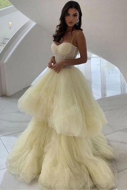 Stunning Tulle Long Prom Dress Formal Evening Dresses 601528
