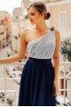 Sheath/Column One-Shoulder Long Prom Dress Formal Evening Dresses 601535
