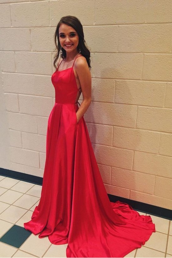 Simple A-Line Long Red Prom Dress Formal Evening Dresses 601541 Simple A-Line Long Red Prom Dress Formal Evening Dresses 601541