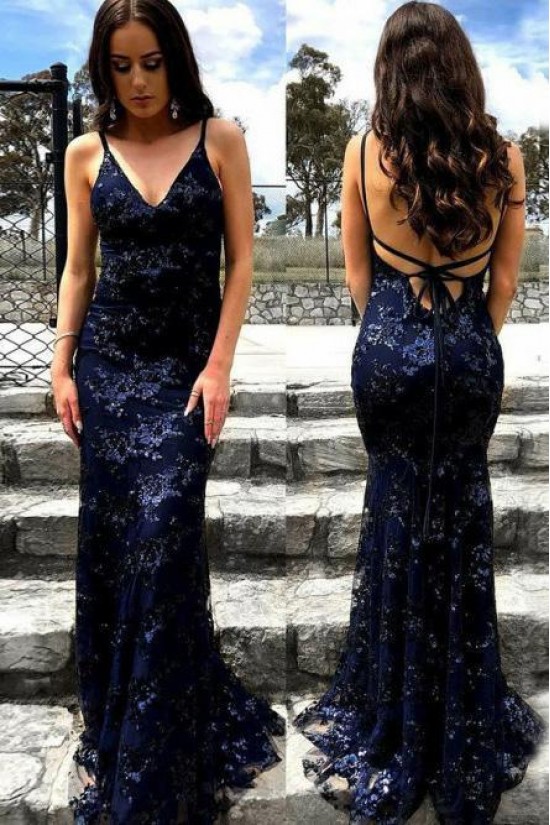 Mermaid Lace V-Neck Long Prom Dress Formal Evening Dresses 601544 Mermaid Lace V-Neck Long Prom Dress Formal Evening Dresses 601544