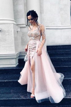 Elegant Long Sleeves Prom Dress Formal Evening Dresses 601546