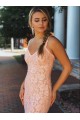 Mermaid Lace V-Neck Long Prom Dress Formal Evening Dresses 601549